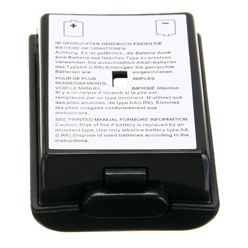 FZQWEG 100 шт сменный батарейный отсек, защитный чехол, комплекты для беспроводного геймпада Xbox 360, Белый/B - Цвет: BLACK