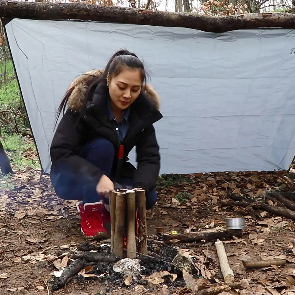 الظل مظلة شرفة التخييم حصيرة السفر للماء السماء شاشة PE رمادي العملي المحمولة دائم خيمة القماش