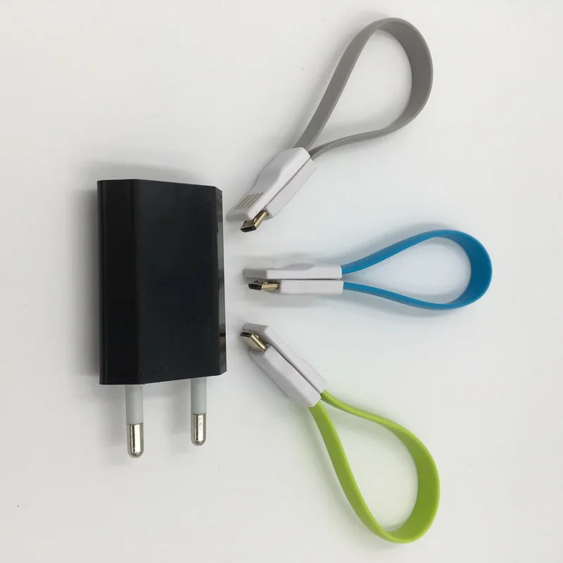 

EU Travel USB Charger & 20cm Magnet short micro usb cable for samsung xiaomi redmi huawei usb charger Sync Data Cable