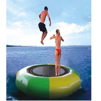 

water trampoline 2 M diameter 0.6mm PVC inflatable trampoline or inflatable bouncer outdoor game summer water toy water park
