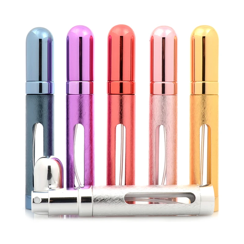 

10ml Mini Travel Portable Replaceable Empty Atomizer Perfume Bottle Aluminum Pump Spray Box Perfume Cosmetic Glass Container
