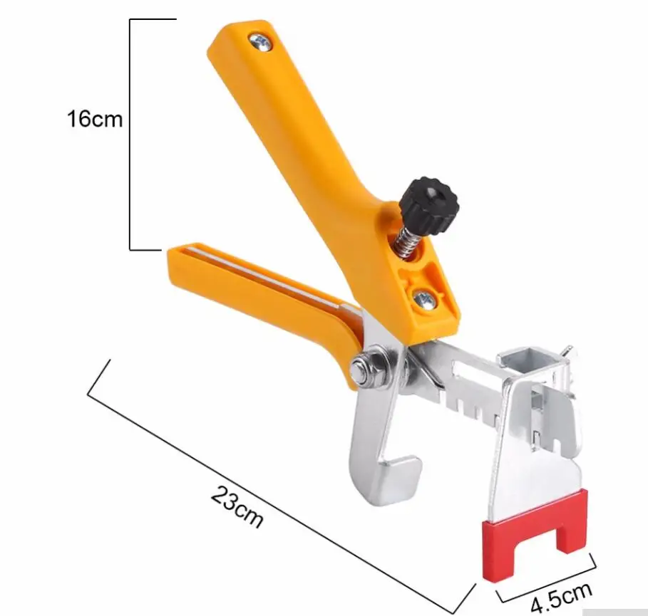 Точная система выравнивания плитки, 100 клипов+ 100 клиньев+ 1 плоскогубцы для плитки, плоское выравнивающее устройство для пола, пластиковые разделители, инструмент для конструкции
