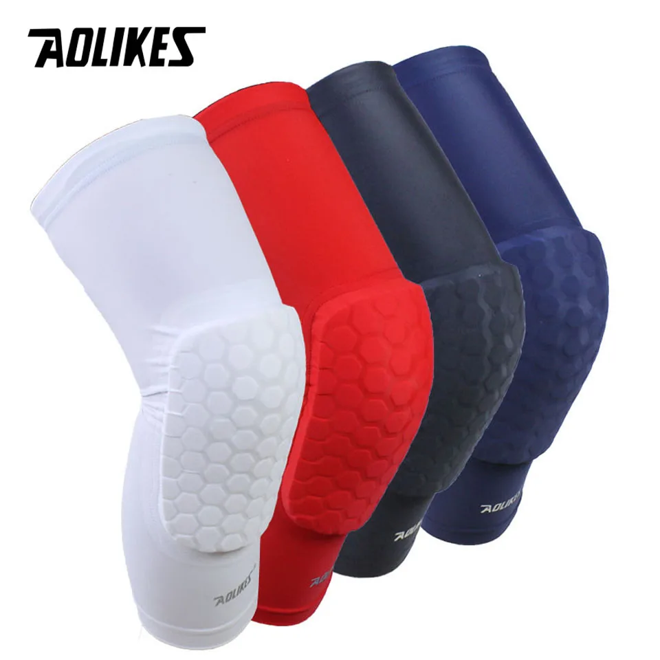 

AOLIKES 1PCS Honeycomb Sports Safety Tapes Volleyball Basketball Kneepad Compression Socks Knee Wraps Brace Protection Sleeves