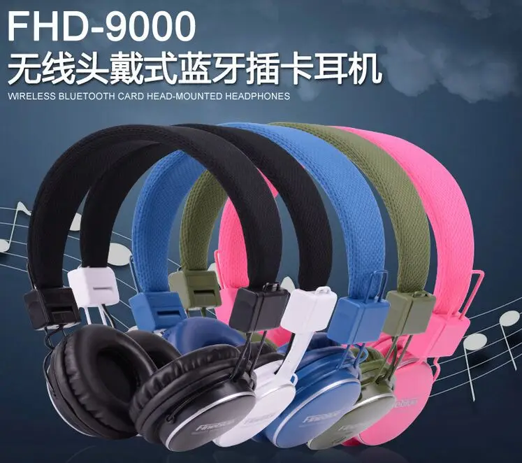 

With 8GB TF Card Gift Fineblue FHD-9000 Wireless Bluetooth4.0 Stereo Hi-Fi sports Earphone Headphones Headset FM TF card slot