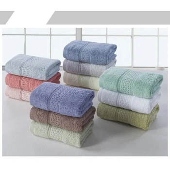 

100% Cotton Face towel 32x73cm Mini Hair Drying washrag Stripe Soft 2019 knitted towel travel portable hand towel Newly