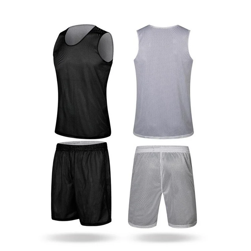 Brand Basketball Jersey Set Customizable Reversible Basketball Jersey+Shorts Breathable Wicking Training Basketball Jerseys Set