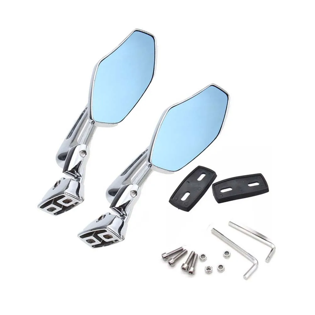 

Universal Motorcycle Mirror Chrome Side Rear View Mirrors For Yamaha Suzuki Kawasaki Harley Custom