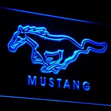 D054 Mustang светодиодный неоновые световые знаки Изделия из пластика 7 видов цветов отправлен в течение 24 часов