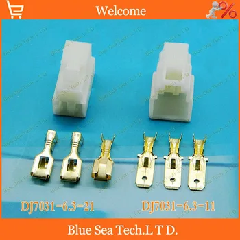 

Free Shipping Good Quality 10 sets 6.3mm 3Pin car connector,car rear lamp plug connector,Car electrical connector for car ect.