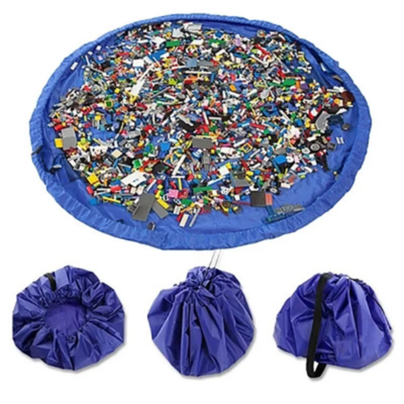 

New Portable Kids Toy Storage Bag Fashion Practical Storage Bags Play Mat Lego Toys Organizer Drawstring Pouch 1.5m/150cm