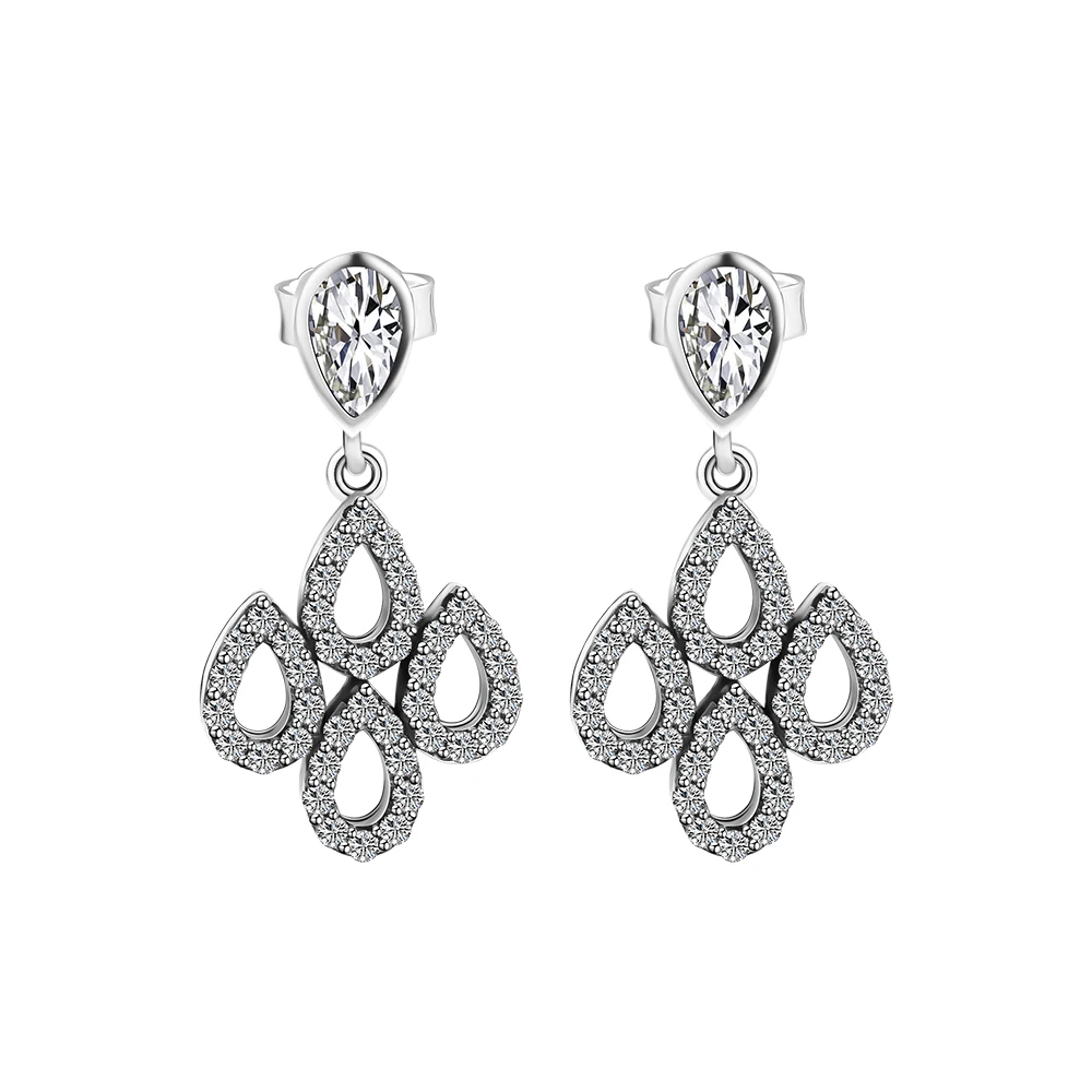 

Fandola CKK 925 Sterling-Silver-Jewelry Cascading Glamour Stud Earring for Women Party European Earrings Jewelry Gift gothic