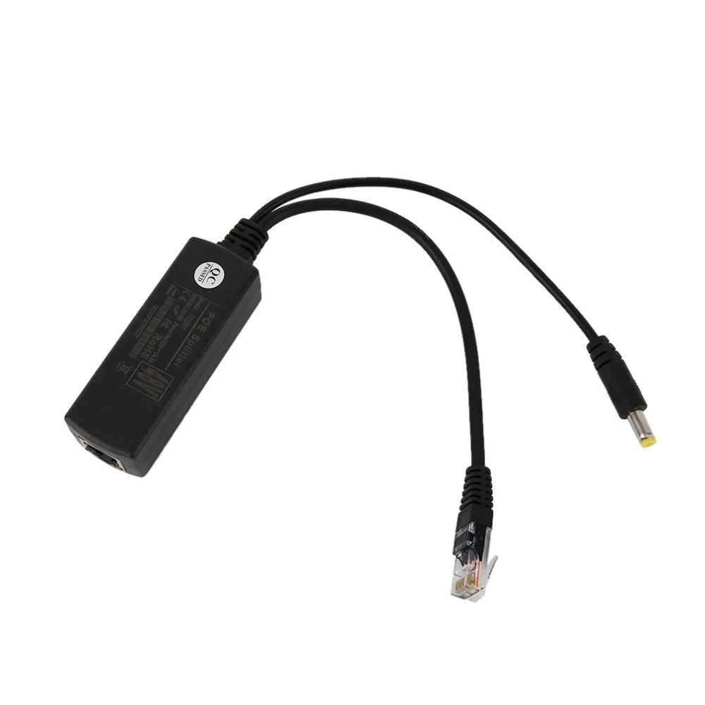 Professional POE Adapter Cable 100M Black POE Separator
