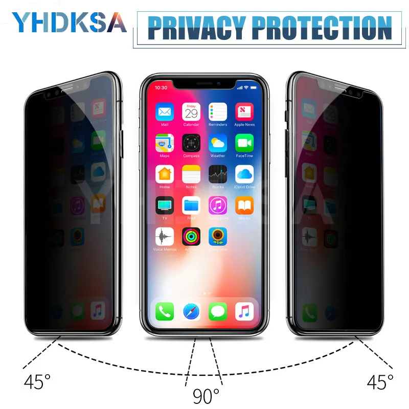 

Privacy Protection Tempered Glass For iPhone X XR XS MAX 5 5S SE Screen Protector For iPhone 7 6 6S 8 Plus Protective Glass Film