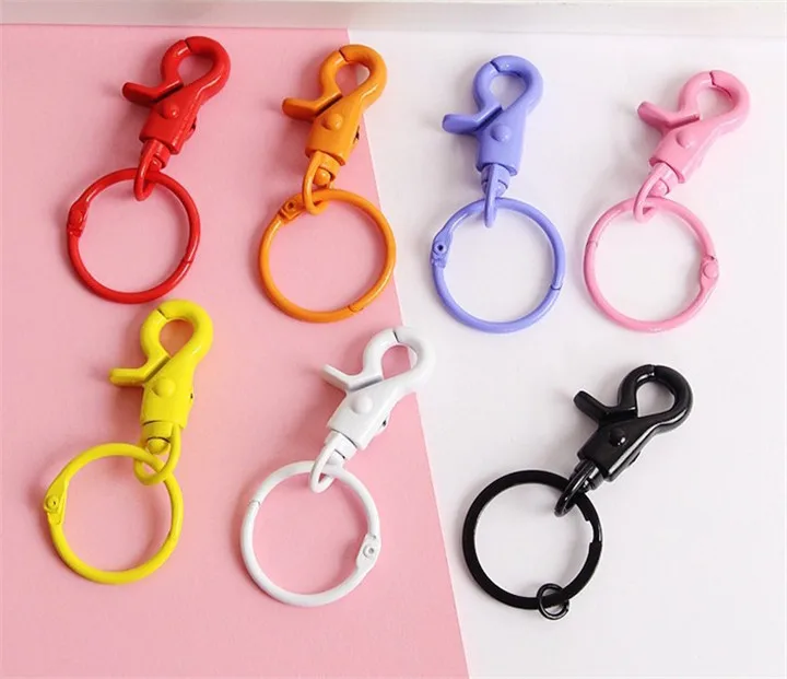 3  Diy Jewelry Accessories Keychains Color Paint Lobster Buckle Key Chain Handmade DIY Key Ring Keychains For Women Fashion Jewelry