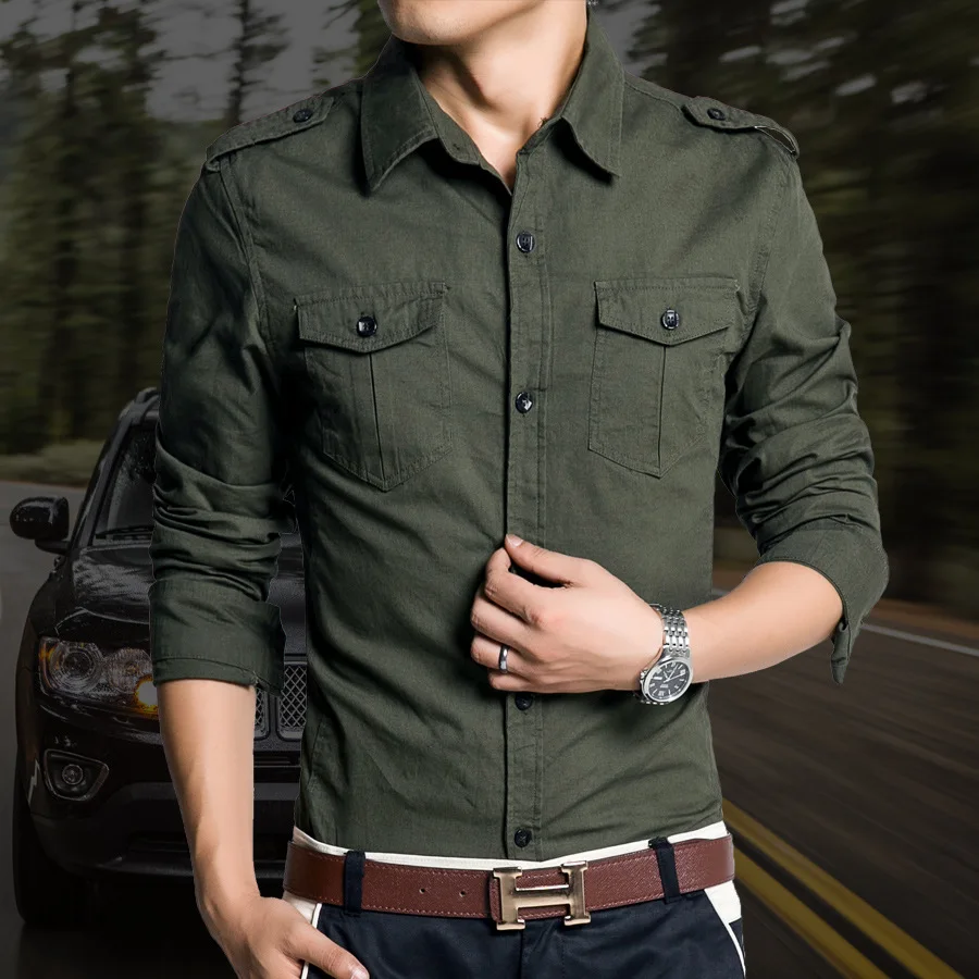 Metrosexual Military Style Men's Shirt 