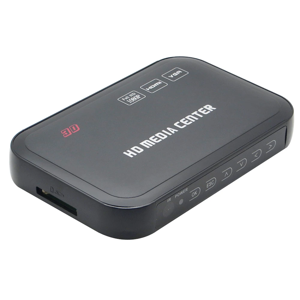 5 шт./лот 1080P Full HD 3D медиаплеер HDD HDMI медиаплеер центр с HDMI/AV/VGA Wif ретранслятор функция