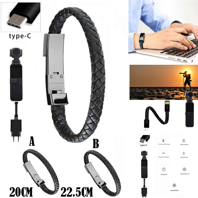 HIPERDEAL спортивный браслет type-C или USB кабель для зарядного устройства для телефона линия передачи данных провод Portabl кабель для DJI OSMO Карманный дизайн# M