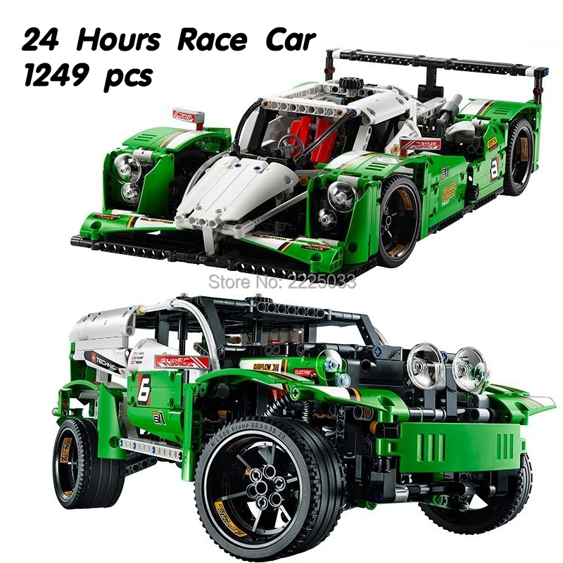 

Compatible Legoeinglys Technic The 24 hours Race Car 2in1 Models 1249pcs Building Blocks Educational Toys For Children Gift