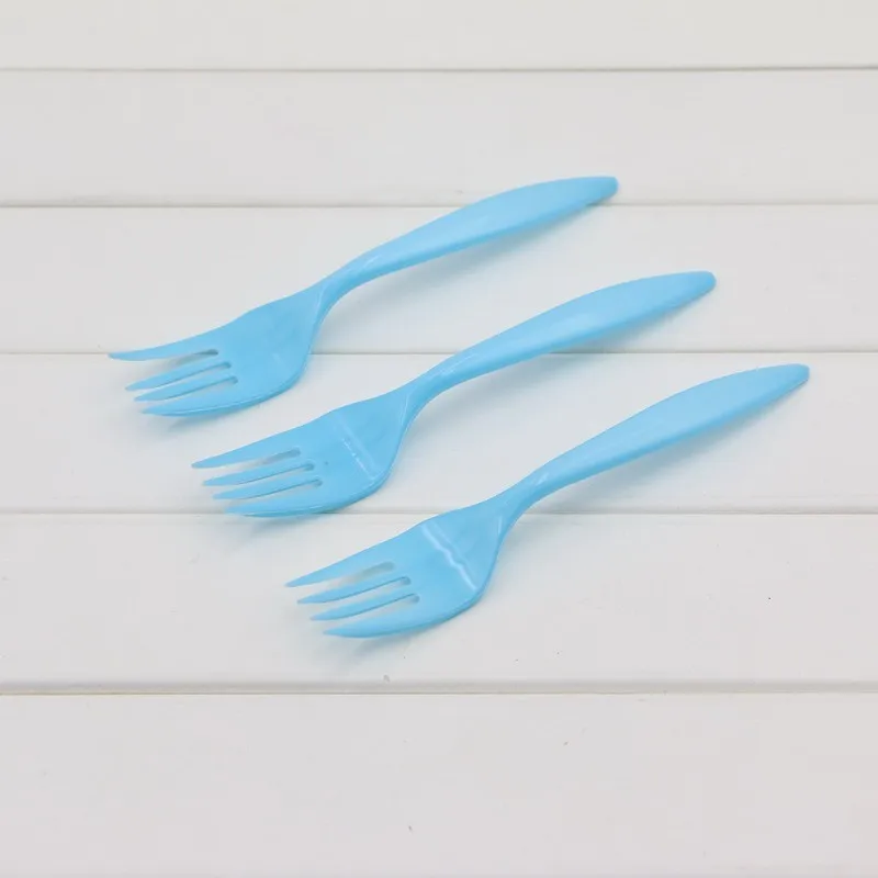 

Blue/pink Party Table plastic Cake fork Baby Shower Kids Favors Birthday Tableware Decoration Events Party Supplies 24pcs\lot