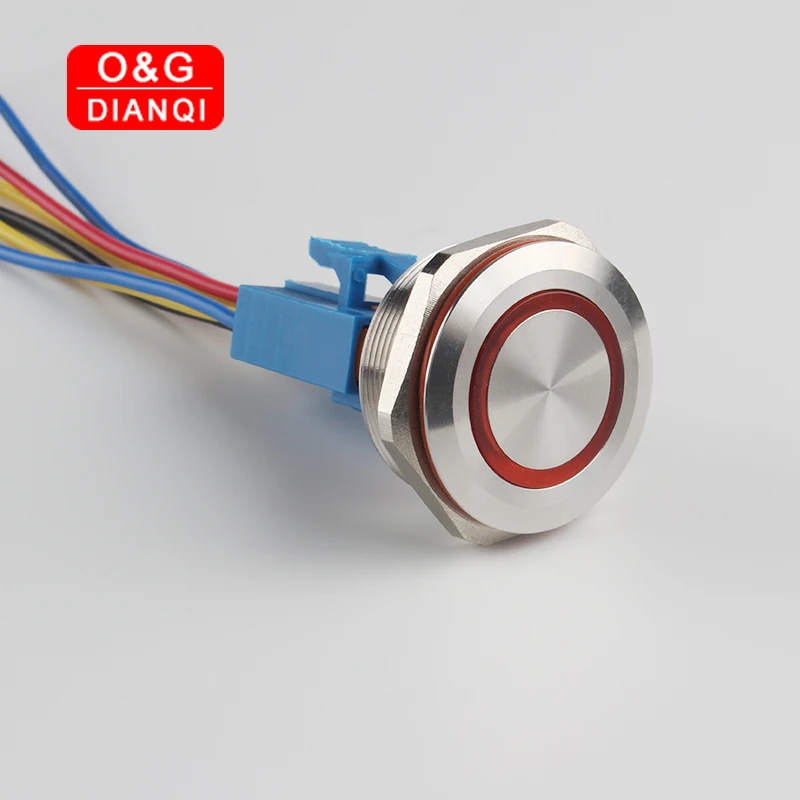 30mm Waterproof Push Button Switch Self locking Momentary