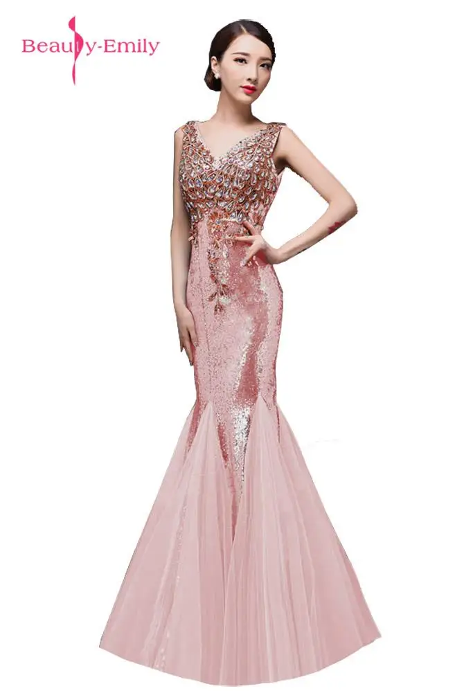 Женское платье с юбкой годе и V образным вырезом без рукавов|mermaid bridesmaid dresses|bridesmaid