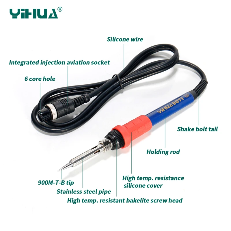 Паяльник YIHUA 907I 75 Вт Hakko нагреватель паяльник красный для 995D синий 862BD 992D паяльная