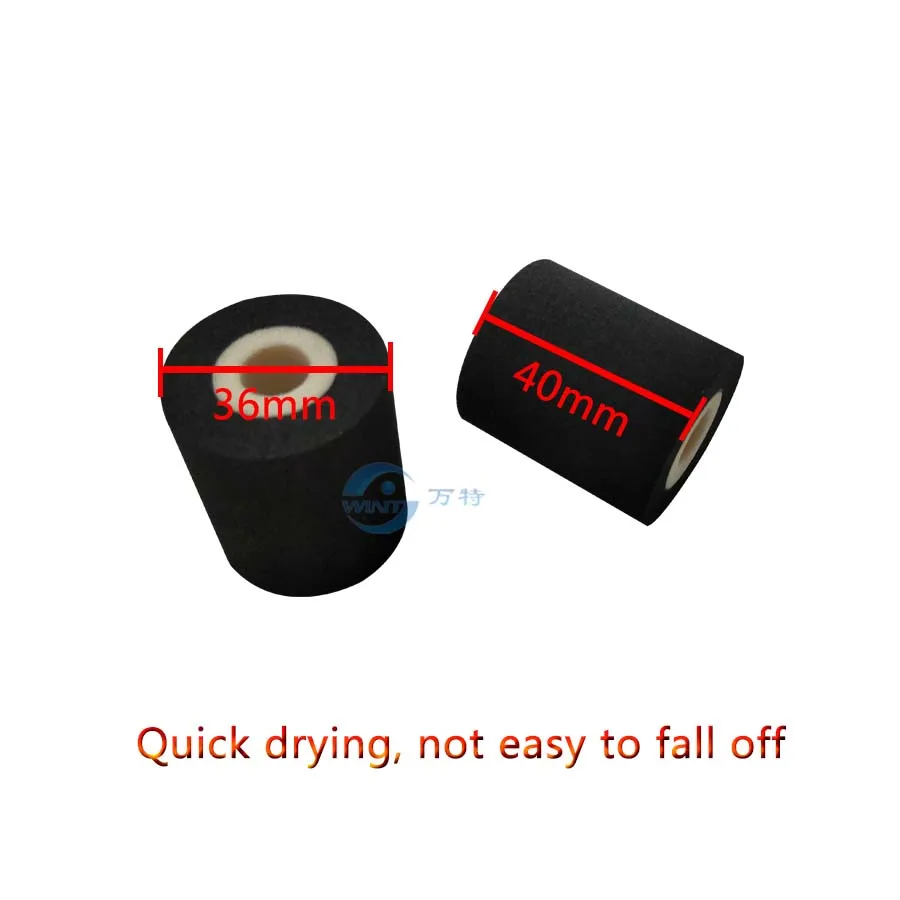 36*40MM Energy Saving Black Hot Printing Ink Roll for 380f Ink Coding Machine sponge ink roller for hot stamping printer