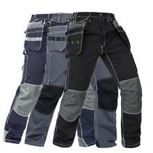 Мужские рабочие брюки, многофункциональная одежда с карманами, износостойкие рабочие брюки, высокое качество, рабочие механические ремонтные мужские брюки карго