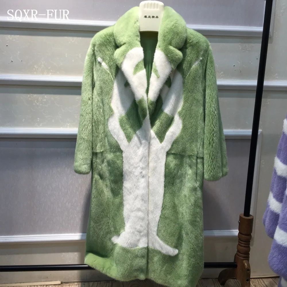 

SQXR FUR real mink fur fashion jacket women real mink Fur coat women natural mink fur hot popular