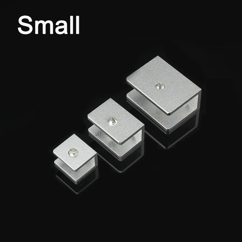 DHL 200PCS Small Space Aluminum Glass Shelf Clamp Clip Bracket Shelf