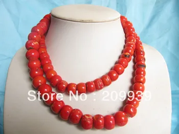

huij 00172 CHINESE RED CORAL NECKLACE /STUNNING NECKLACE 34/18mm Width discount 40%