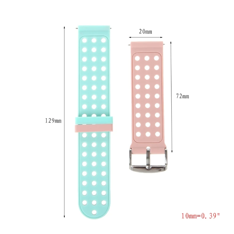 

20mm Silicone Dual Color Strap for Gear S3 for Amazfit Pace Smart Watch