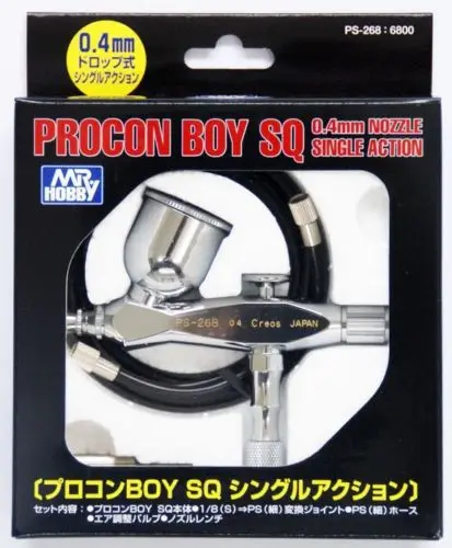 

GSI Creos Mr Hobby Procon Boy SQ 0.4mm Single Action Airbrush 7cc PS268 Model Kit
