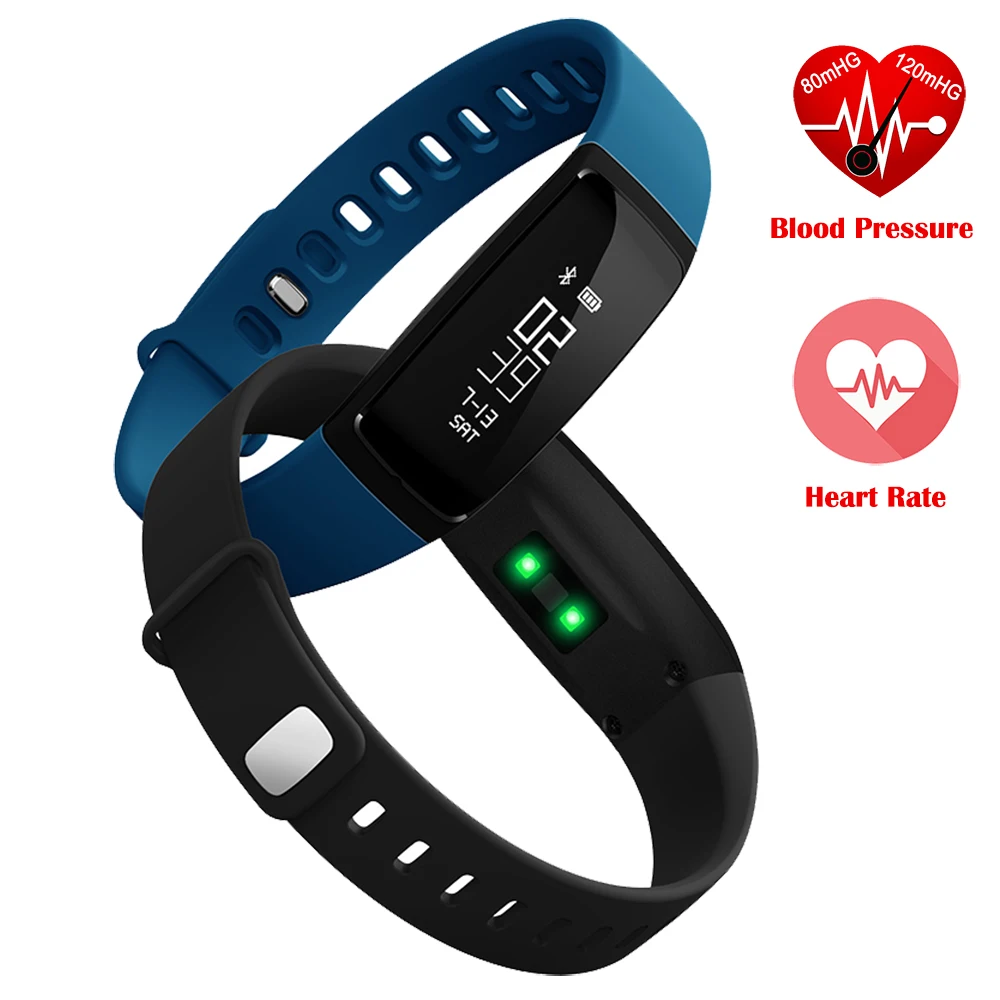 V07 Smart Wristband Band Heart Rate Blood Pressure Bracelets pedomet