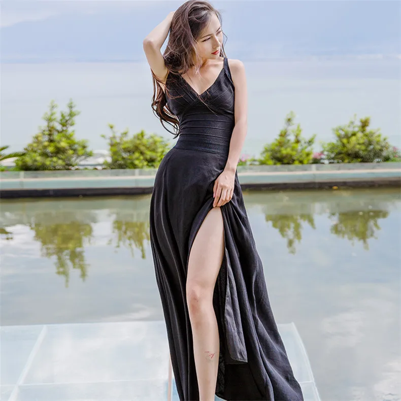 

2018 High Quality Explosions Leisure matching Dresses Women 2 color Spring Summer Casual Dress