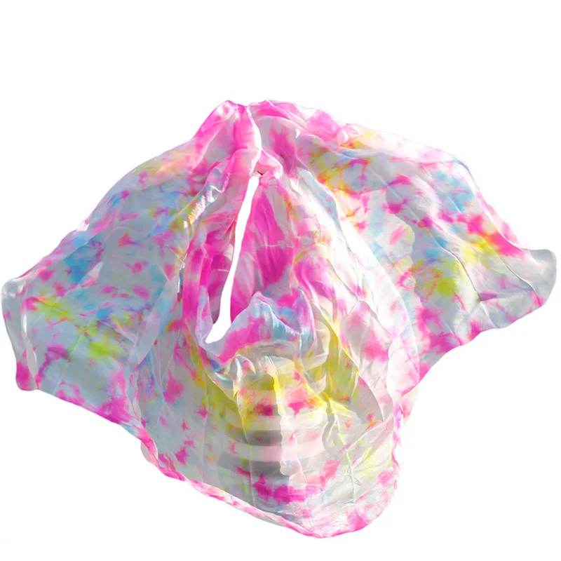 Дизайн Шелковая вуаль танец живота, Роза и другие цвета смешанные вуали оптом 250x114 см