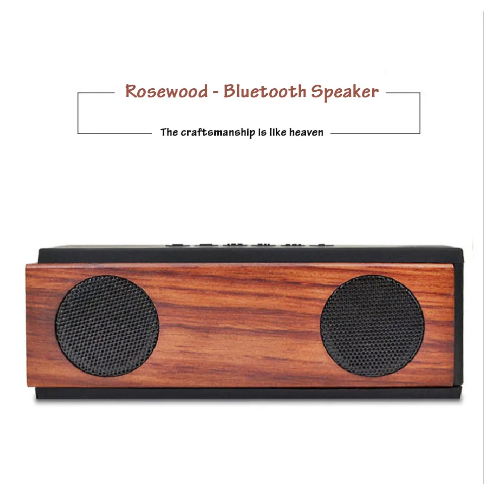 Беспроводной мини Bluetooth динамик деревянный портативный сабвуфер Bluetooth Hifi система Колонка бас USB tv Gbl Саундбар Настольный динамик