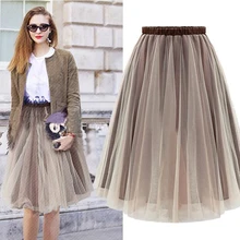 Женская юбка модная Новая Стильная однотонная Сексуальная Повседневная юбка женская прямая дикая юбка с помпоном газовая юбка