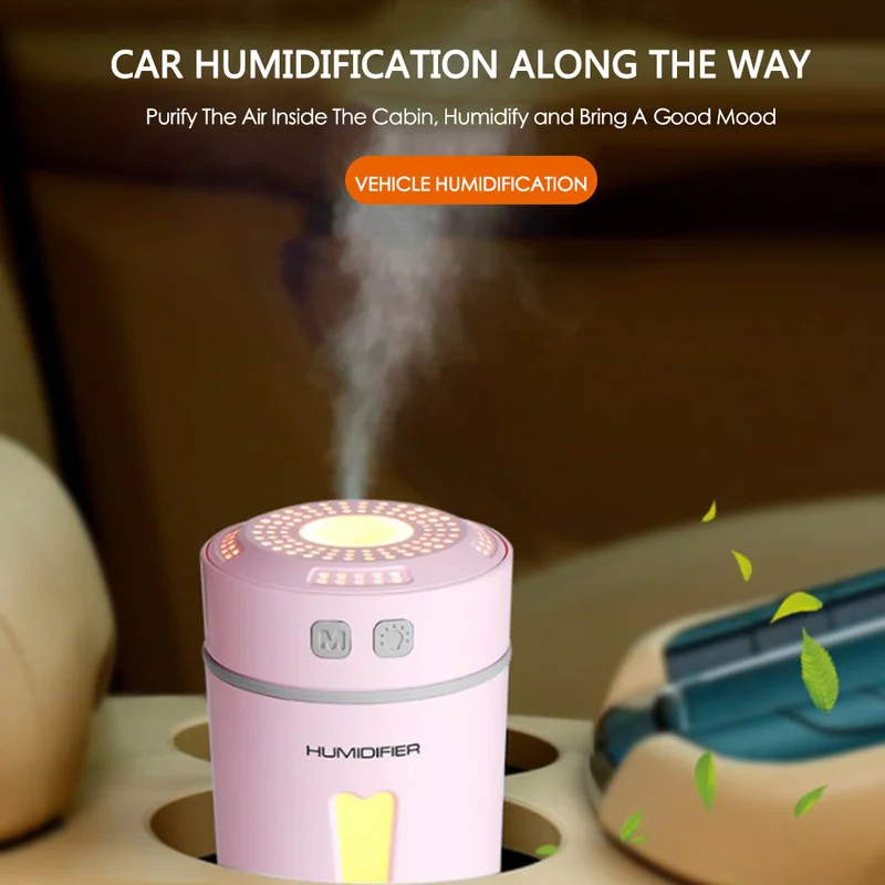 

Car Air Humidifier Ultrasonic Mini USB LED Purifier Aromatherapy Essential Oil Aroma Diffuser Car Air Freshener Auto Electronics