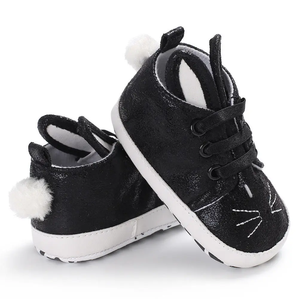 Фирменная Новинка для новорожденных мальчиков и девочек мягкие тапки кроличьи уши Обувь для младенцев малыша Сапоги и ботинки для девочек милый зайчик Обувь 0-18 м