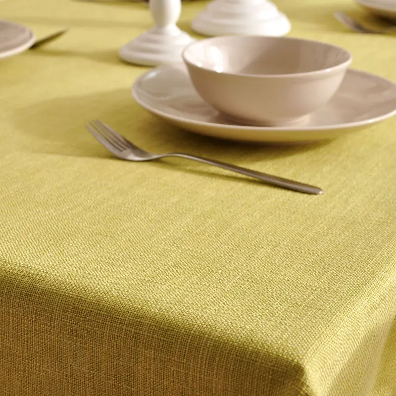 Льняная скатерть ткань смешивание простой и современный коврик искусство скандинавские сплошной цвет скатерть для стола скатерть - Цвет: Цвет: желтый