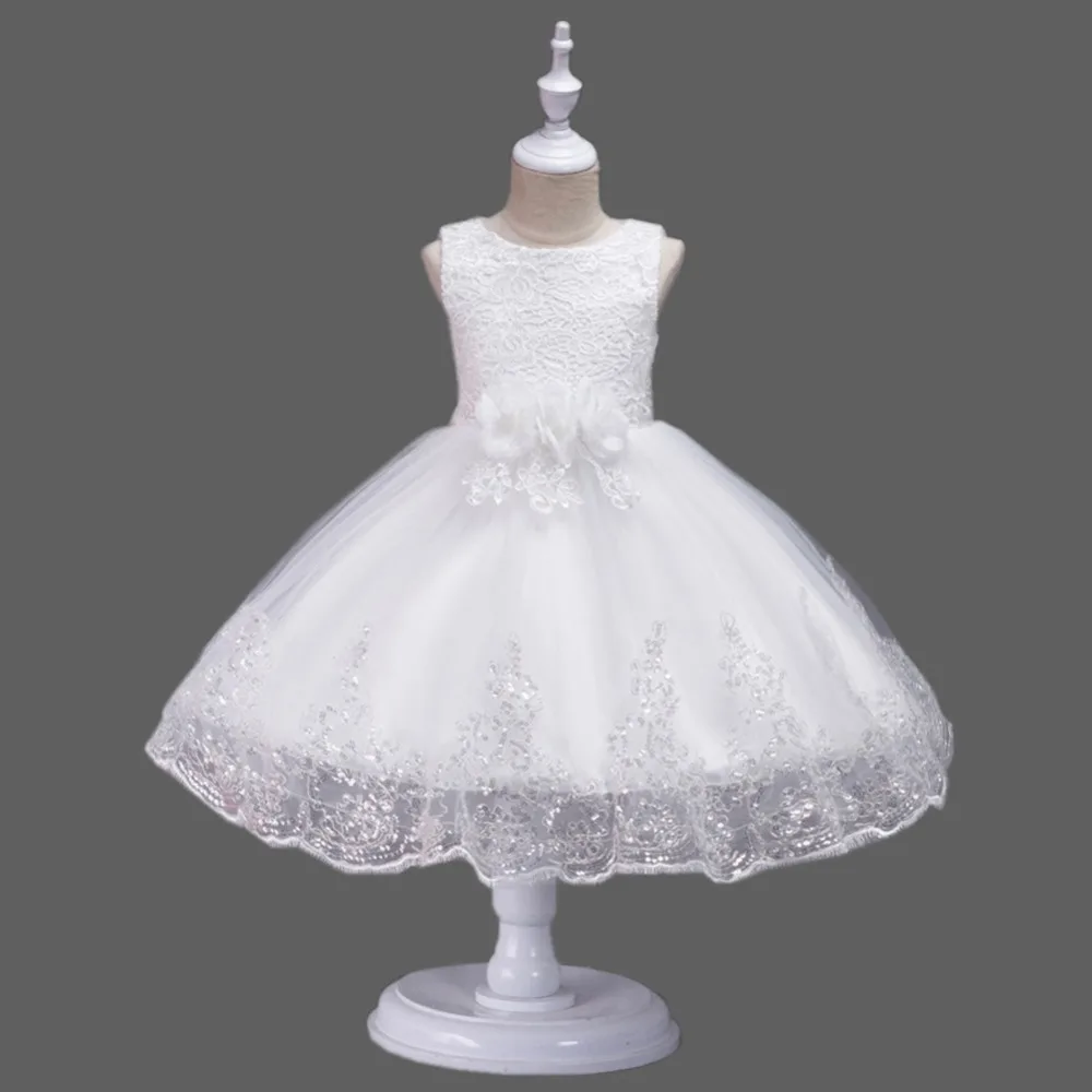 JaneyGao/Платья с цветочным узором для девочек на свадьбу, элегантное торжественное платье с аппликацией для маленьких девочек, кружевные платья принцессы с бантом