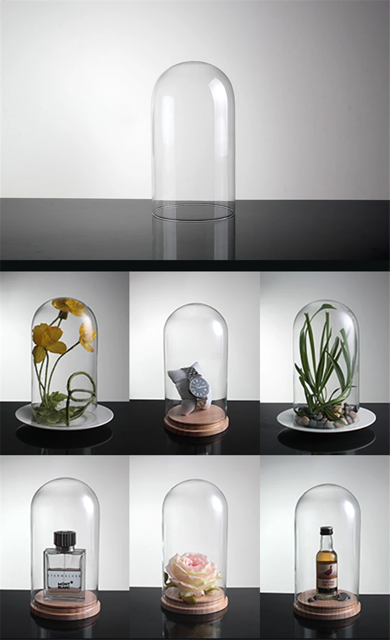 Искусственный цветок стеклянная крышка креативный DIY микро пейзаж прозрачные декоративные бутылки изысканные настольные украшения пылезащитные чехлы