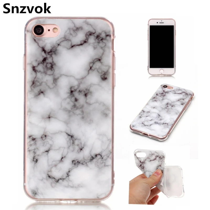 Snzvok Мрамор узор мягкий чехол для iPhone X 5 5S 5c Мода персонализированные 6 7 8 s plus