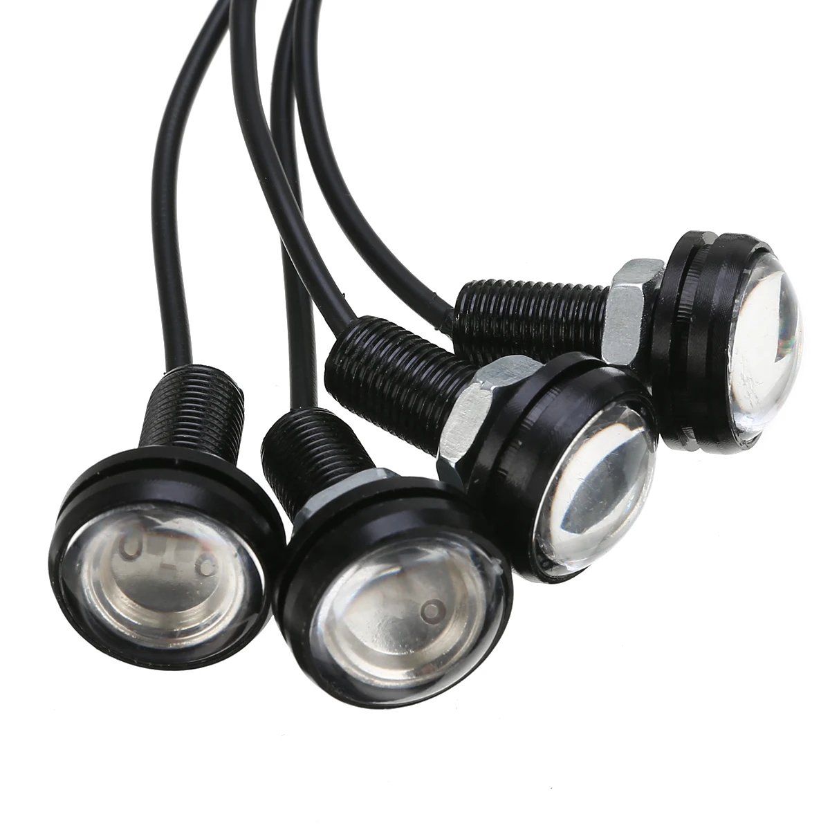 MAYTIR 4pcs 12V 3W Blue LED Boat Light Waterproof Outrigger Spreader Transom Underwater Fish Light FOR Marine Hardware