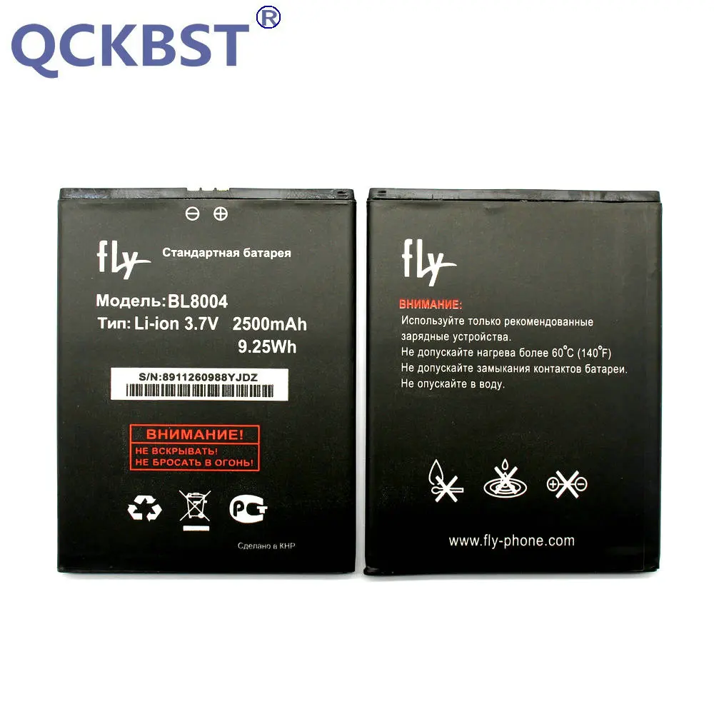 

QCKBST BL8004 2500mAh Battery For FLY IQ4503 BL 8004 Mobile Phone Replacement Batteries In stock Tracking code