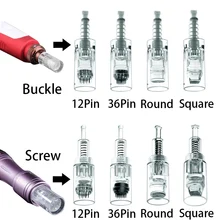 10/20 шт Электрический Дермы Пера Иглы картриджи 12/36/42/Nano Пряжка/винт Порты и разъёмы для Ultima МЫМ/M5/M7 Dr. пера авто микроиглы