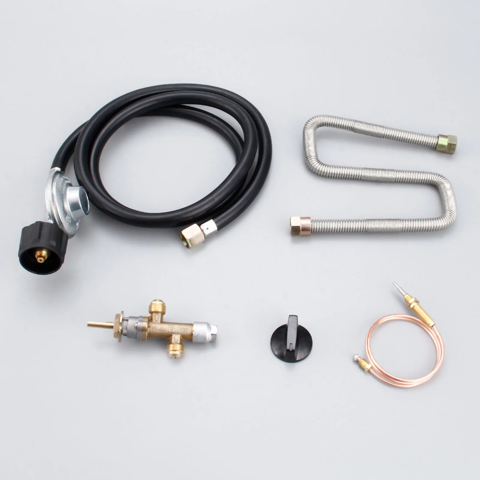 Propane Fire Pit Fireplace Parts Gas Control Valve System Regulator Valve With Hose 600mm Universal M8 Thermocouple