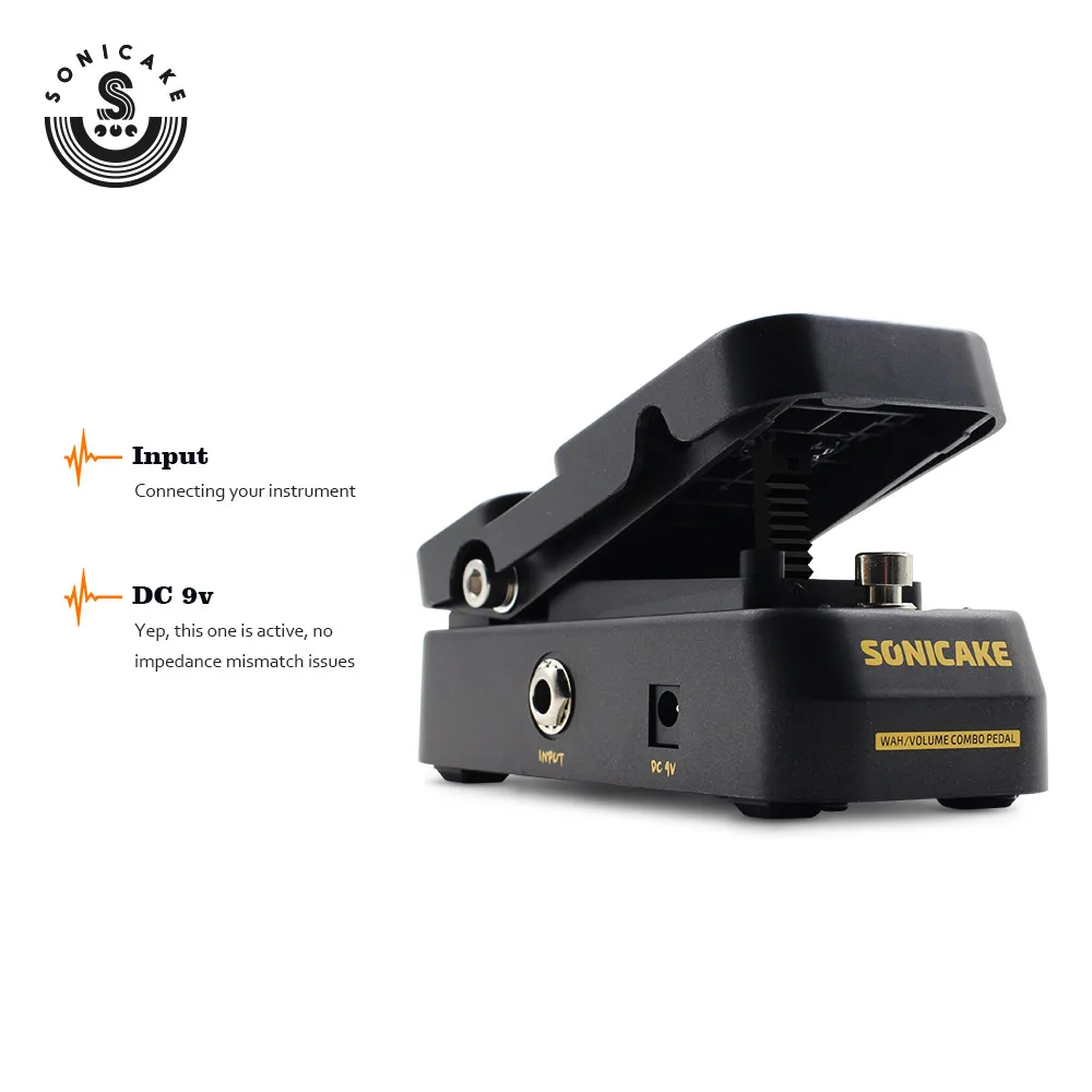 Sonicake 2 в 1 активный громкость винтажный Wah Footswitch Гитарные эффекты педаль