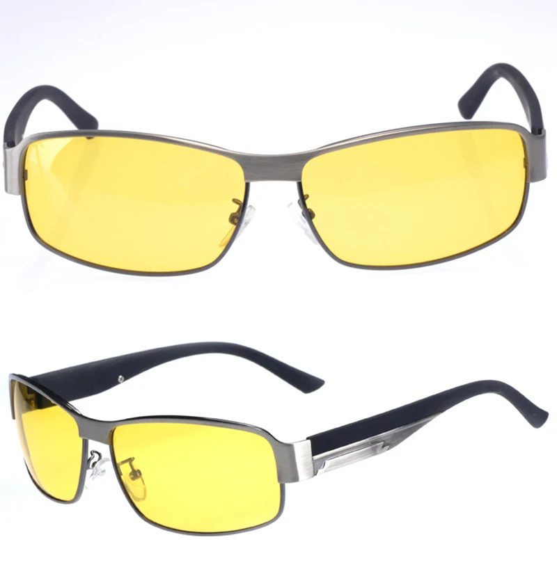 Солнцезащитные очки с желтыми поляризационными линзами, мужские очки ночного видения, очки для вождения, очки для водителя, Полароид, солнцезащитные очки UV400